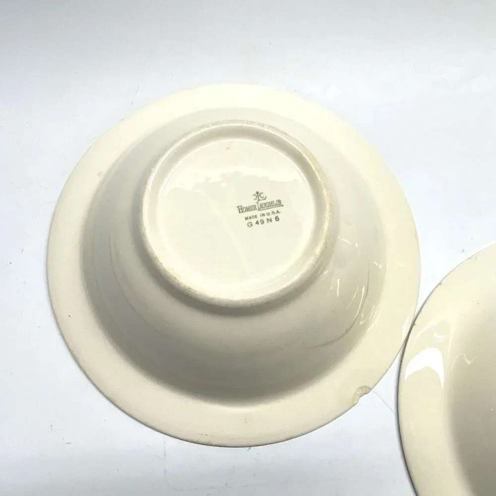 Homer Laughlin Majestic Lot of 3 Rimmed Soup Bowls 9